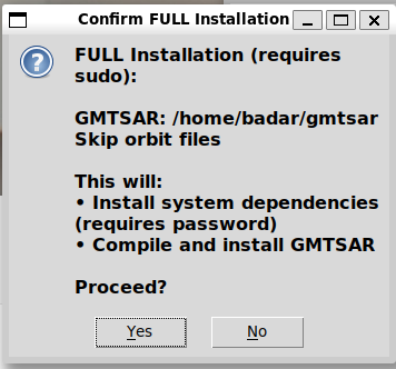 Installation Confirmation